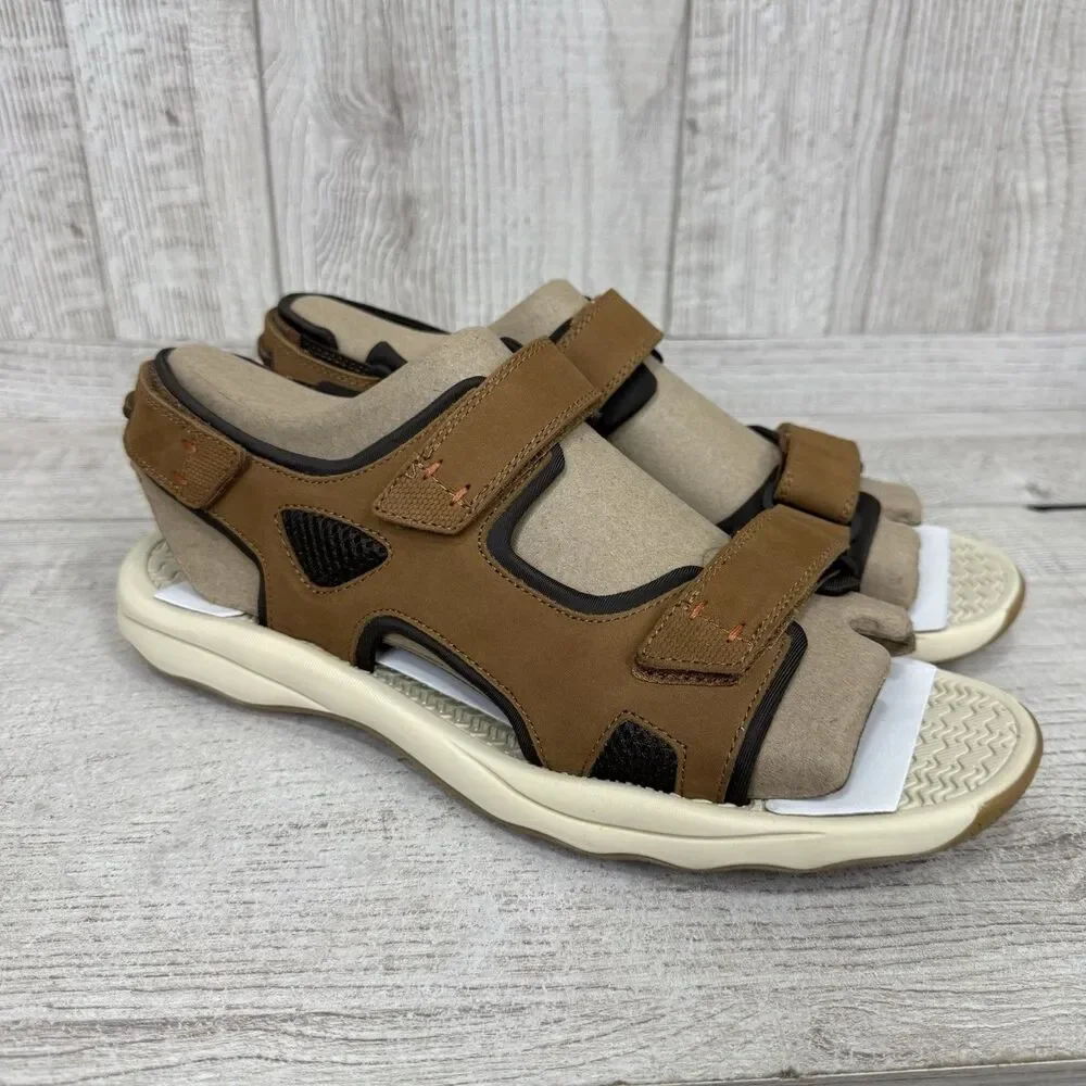 Sperry Deltona Men's Size 10.5 Strap Sandal Tan MM-236 Beach Travel Comfort New